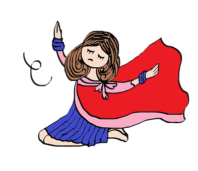 Superhero Girl Cartoon PNG Image