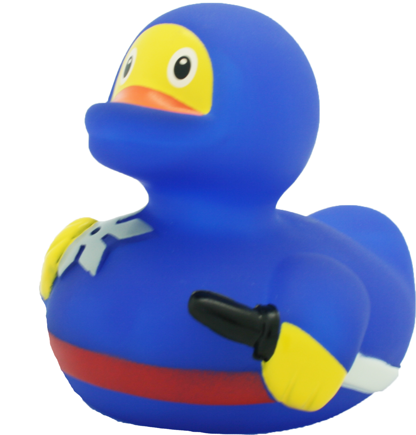 Superhero Rubber Duck Figure PNG Image