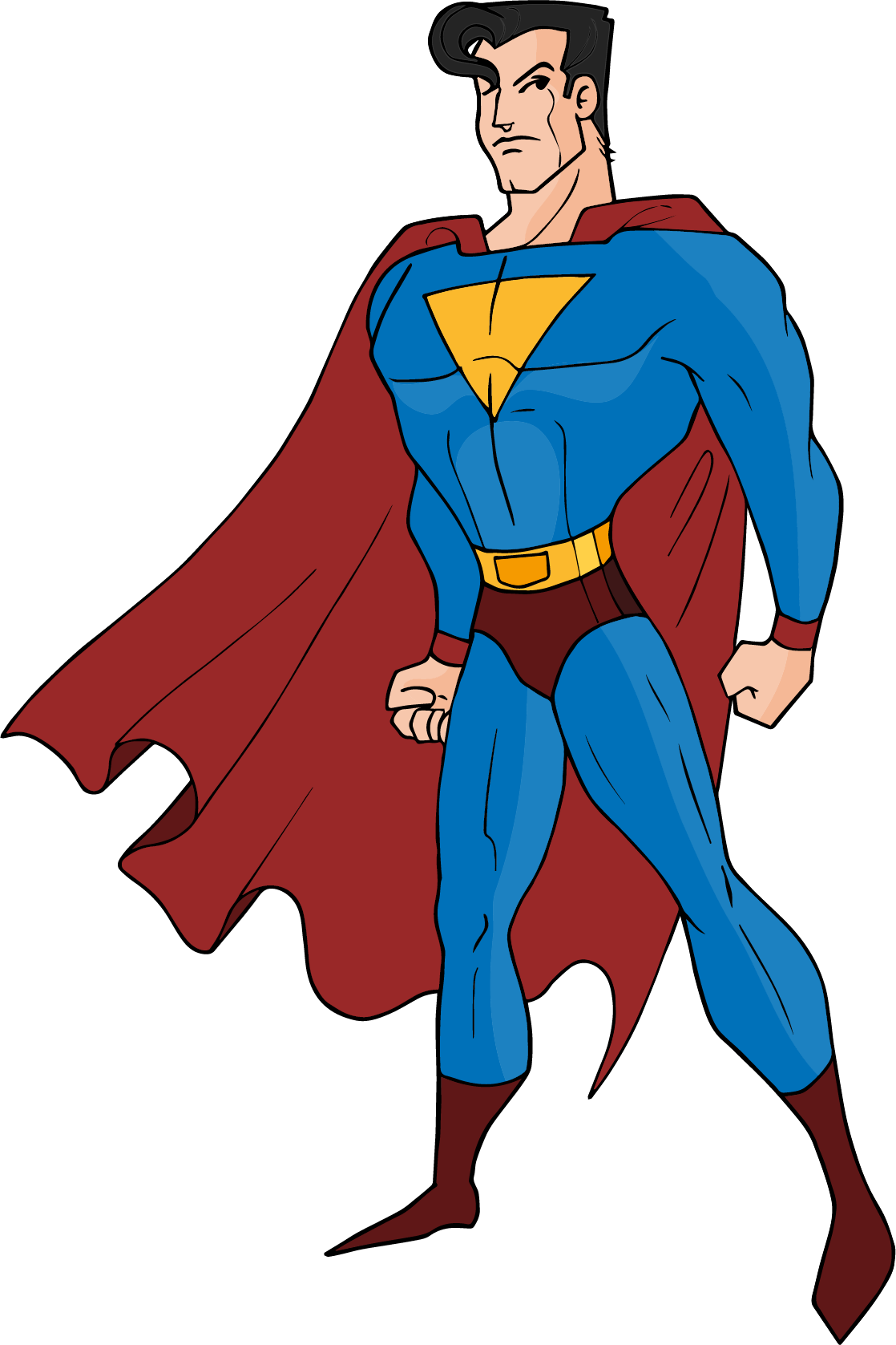 Superhero Stance Cartoon PNG Image