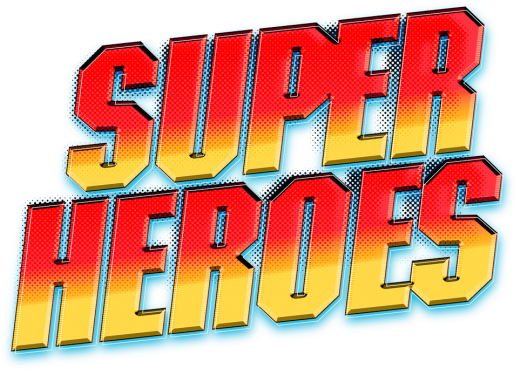 Superheroes Text Logo PNG Image