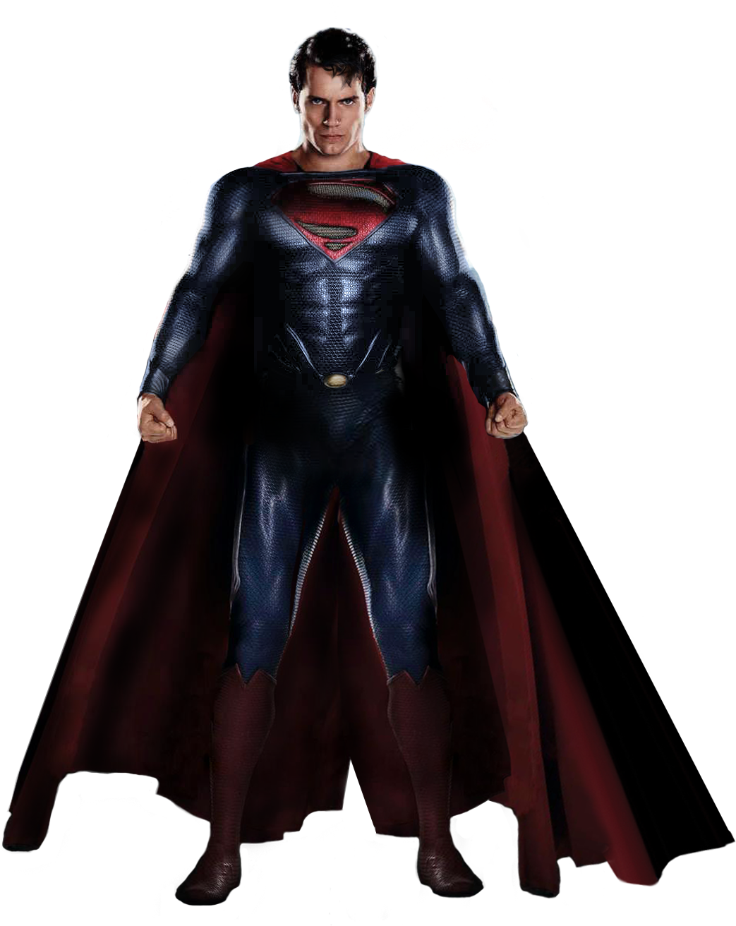 Superheroin Blueand Red Costume PNG Image