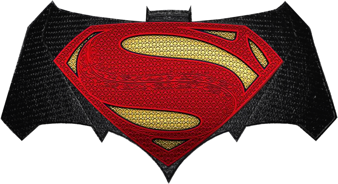 Superman Batman Logo Hybrid PNG Image