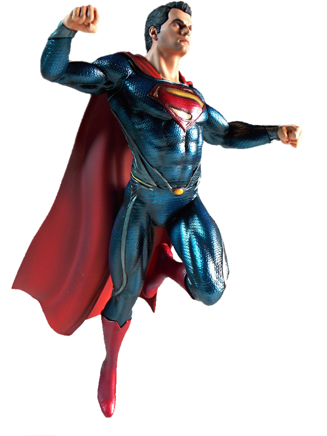 Superman Flying Action Figure PNG Image