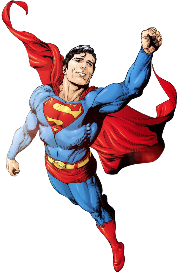 Superman_ Flying_ Heroic_ Pose PNG Image