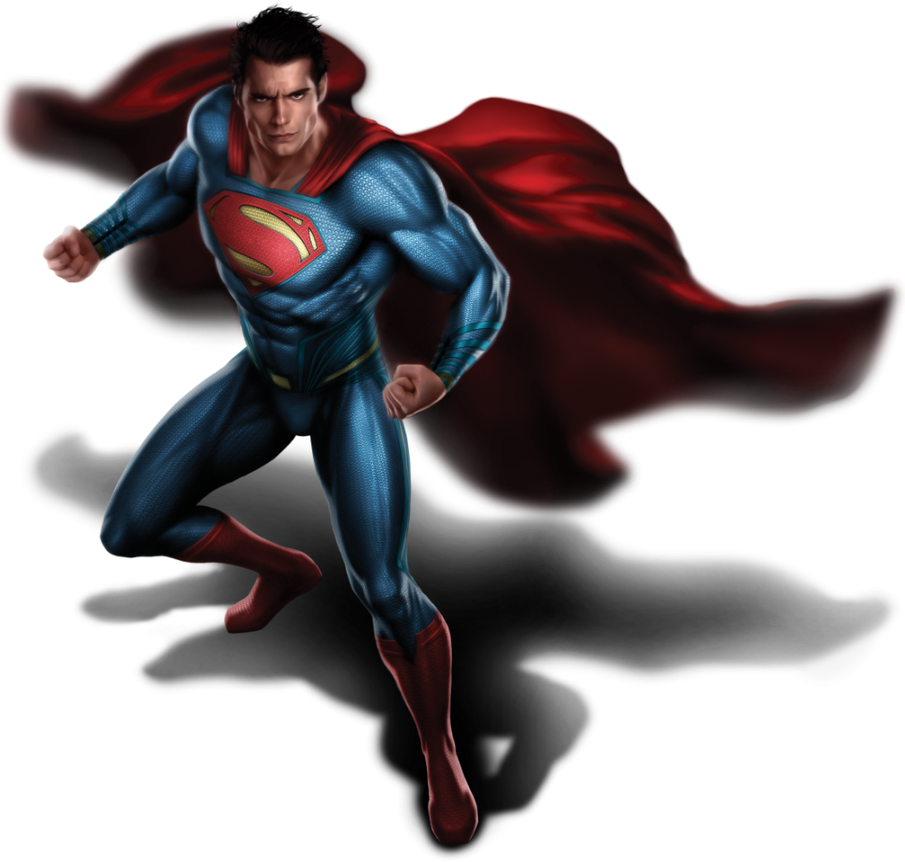 Superman In Flight Pose PNG Image