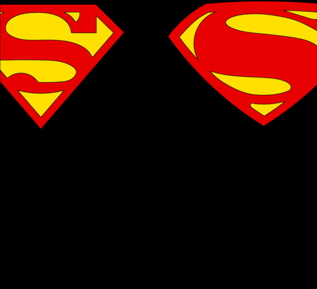 Superman Logo Red Yellow Black Background PNG Image