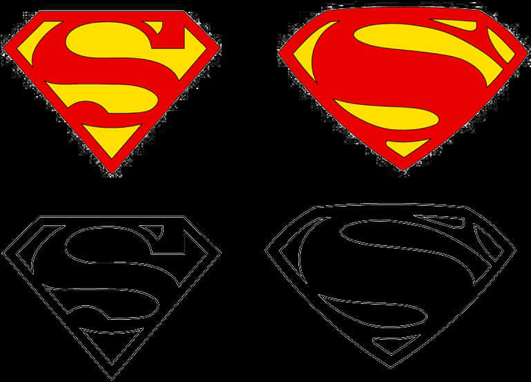 Superman Logo Variations PNG Image