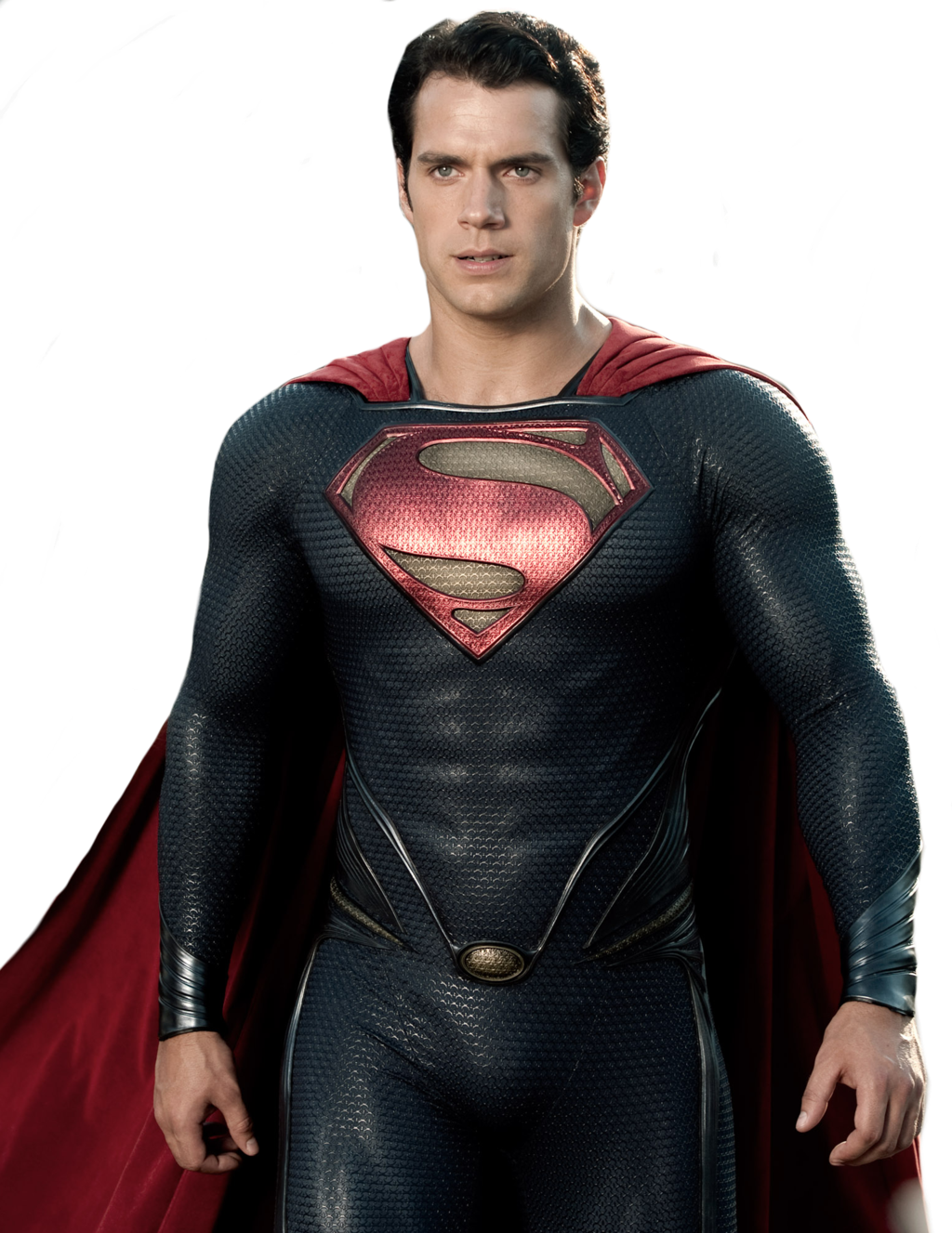 Superman Portrait Standing Pose PNG Image