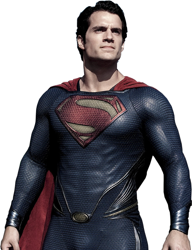 Superman Pose Portrait PNG Image