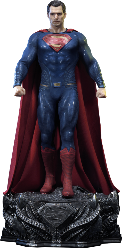 Superman Statue Pose PNG Image