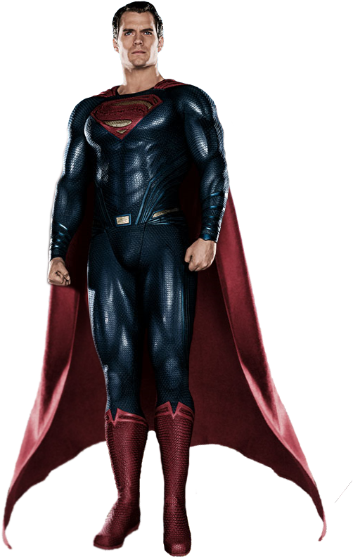 Supermanin Action Pose PNG Image