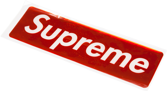 Supreme Brand Logo Sticker PNG Image