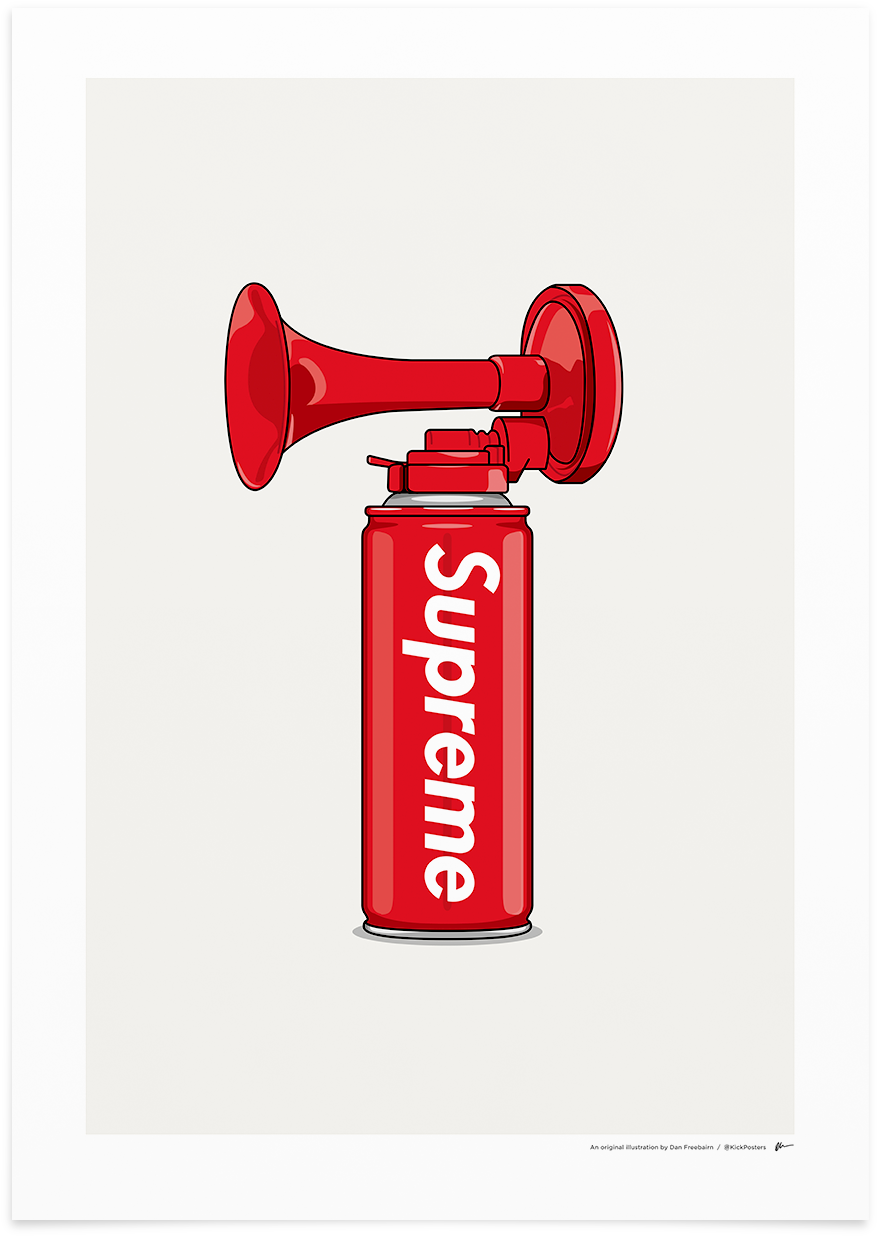 Supreme Branded Air Horn Illustration PNG Image