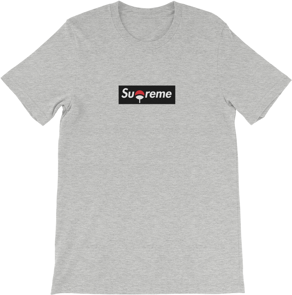 Supreme Branded Grey T Shirt PNG Image