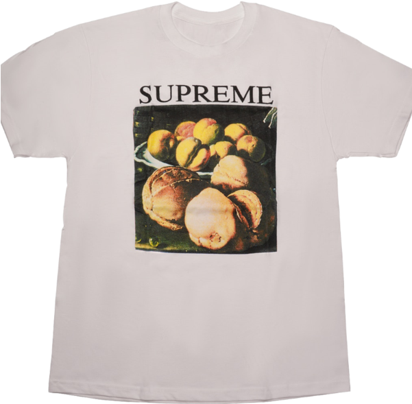 Supreme Branded T Shirtwith Fruit Print PNG Image