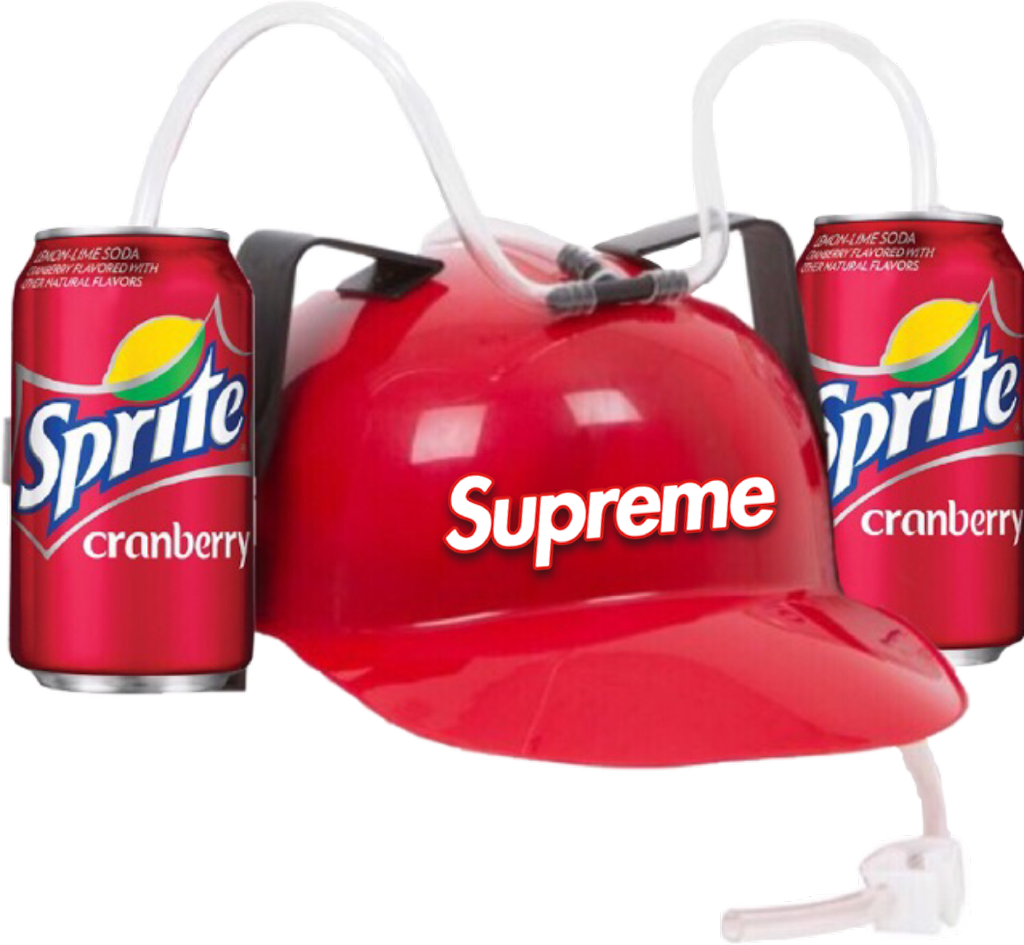 Supreme Cranberry Sprite Helmet Design PNG Image