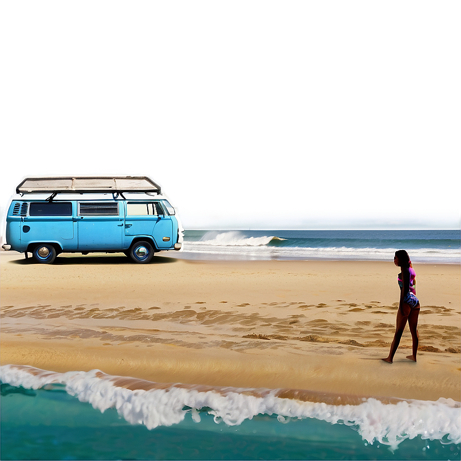 Surf Van Beach Life Png Wng PNG Image