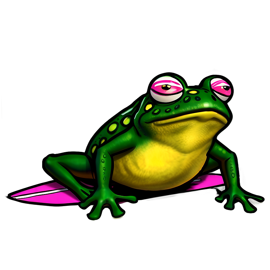 Surfing Frog Png Sdn33 PNG Image