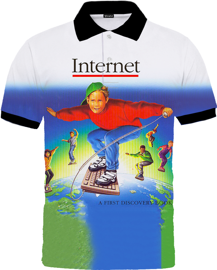 Surfingthe Web Polo Shirt Design PNG Image