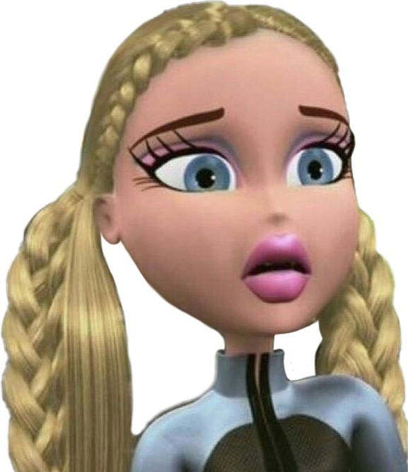 Surprised Bratz Doll Expression PNG Image