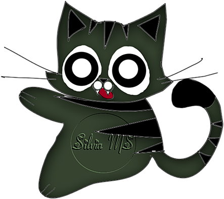 Surprised Cartoon Cat Illustration PNG Image