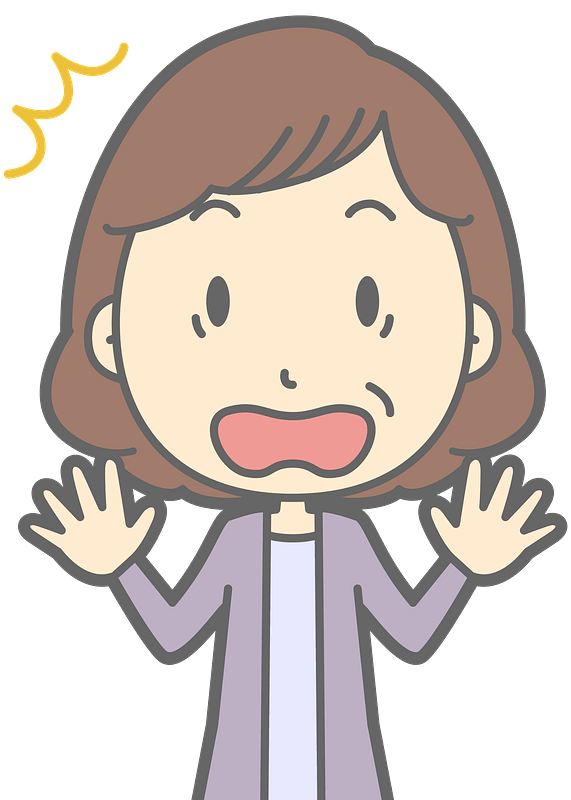 Surprised Cartoon Girl Reaction PNG Image