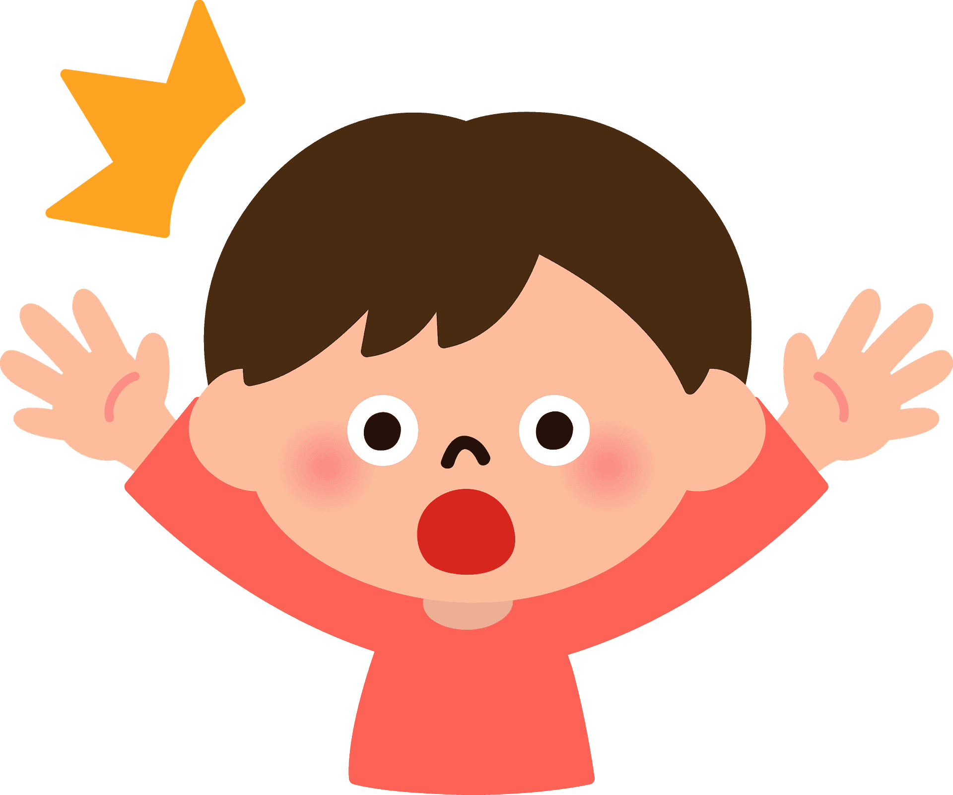 Surprised Child Cartoon Illustration PNG Image