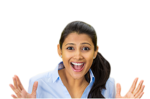 Surprised Woman Expression PNG Image