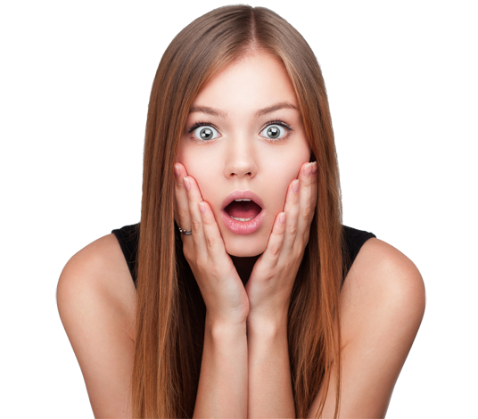 Surprised Woman Expression PNG Image