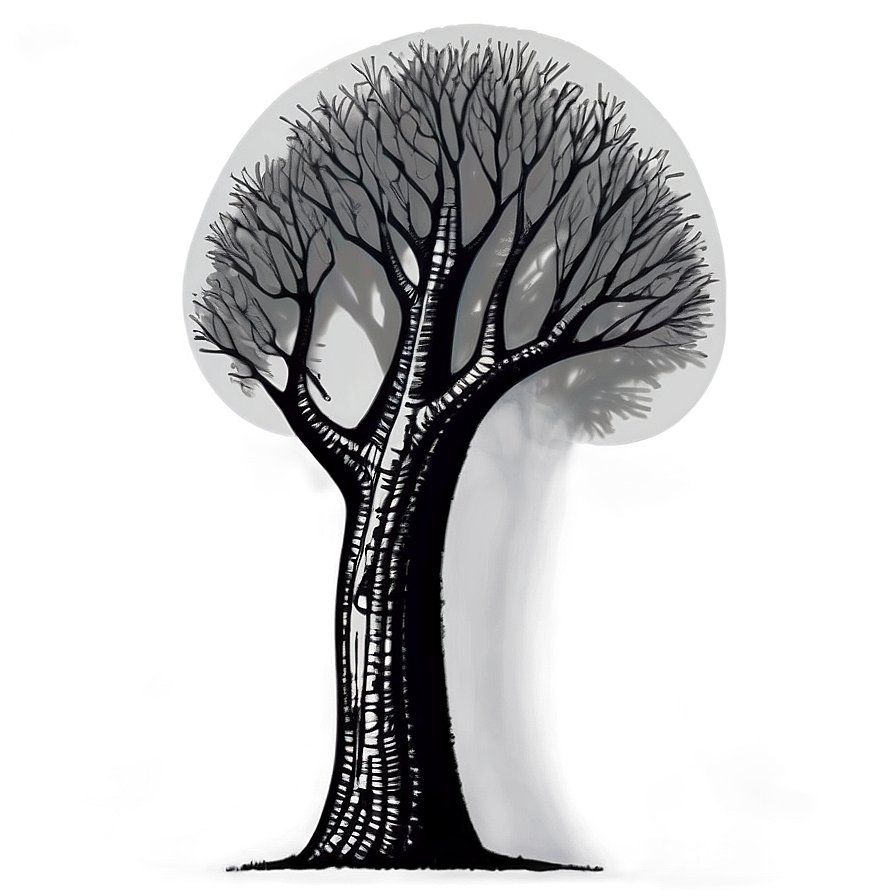 Surreal Black And White Tree Art Png 94 PNG Image