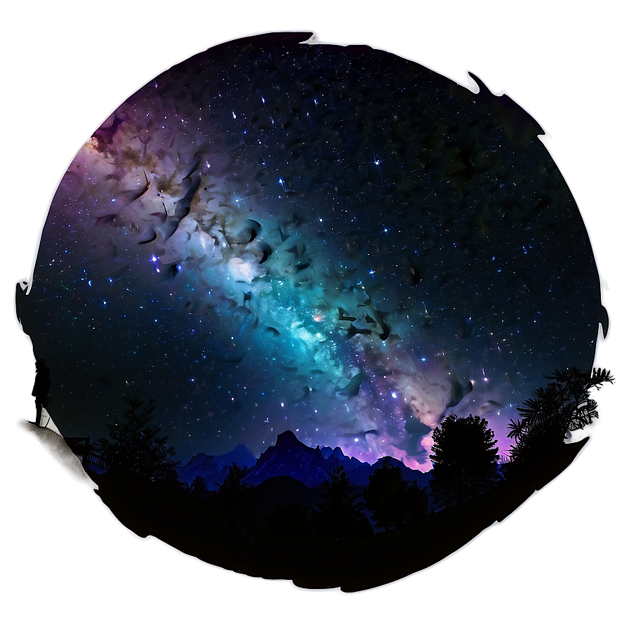 Surreal Galaxy Stars Landscape Png 06252024 PNG Image