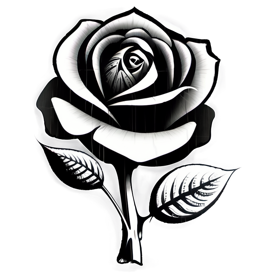 Surreal Rose Black And White Png 54 PNG Image