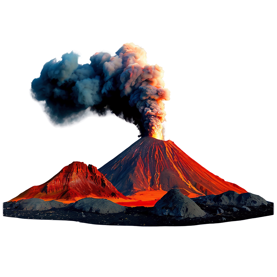 Surreal Volcano Scene Png 32 PNG Image