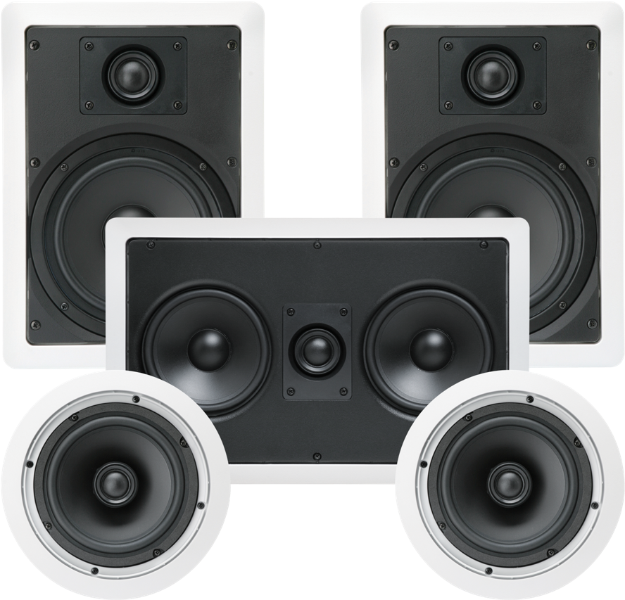 Surround Sound Speaker System PNG Image