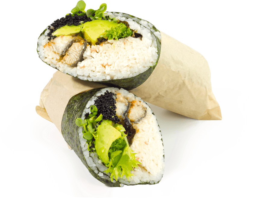 Sushi Burrito Hybrid Dish PNG Image