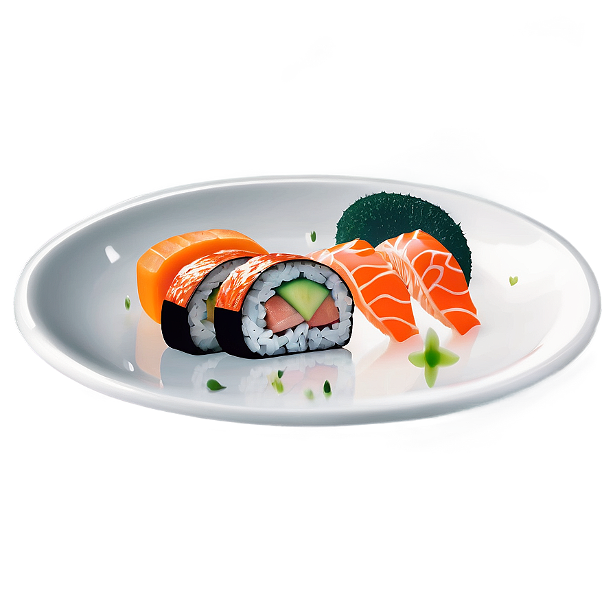 Sushi Plates Design Png Voe PNG Image