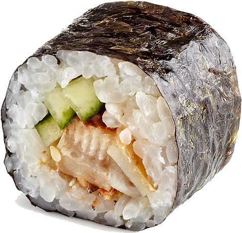 Sushi Roll Closeup PNG Image