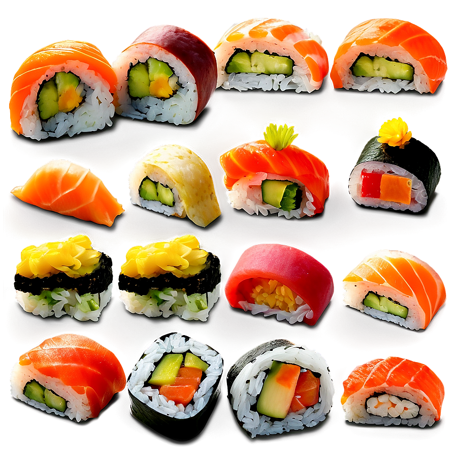 Sushi Roll Varieties Png 05212024 PNG Image