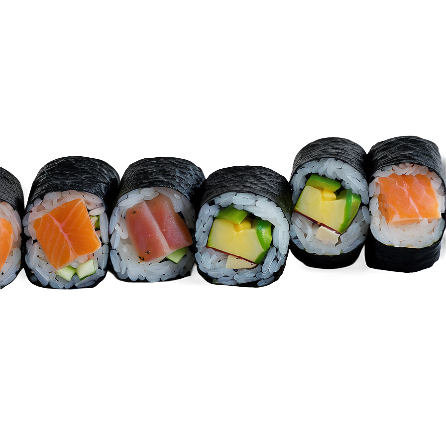 Sushi Roll Varieties Png Kxp PNG Image