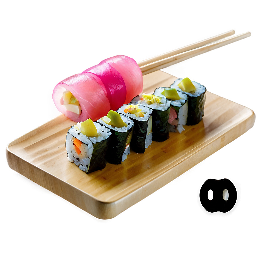 Sushi With Pickled Radish Png Spx PNG Image