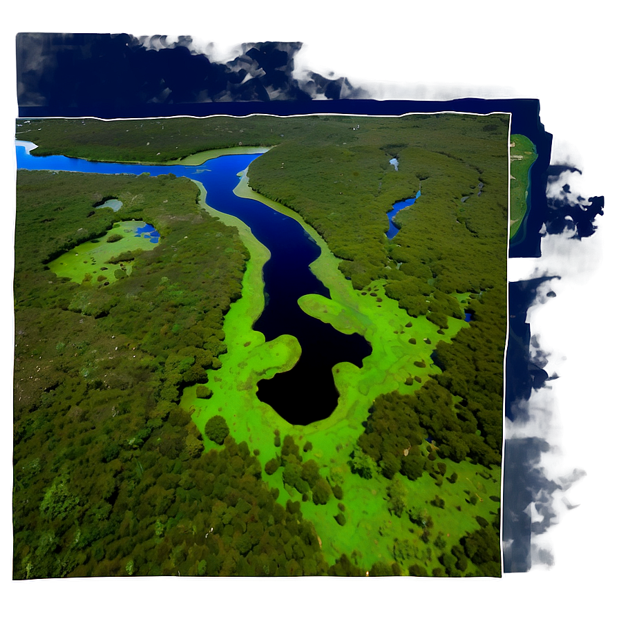 Swamp Marshlands Aerial Png Uuo30 PNG Image