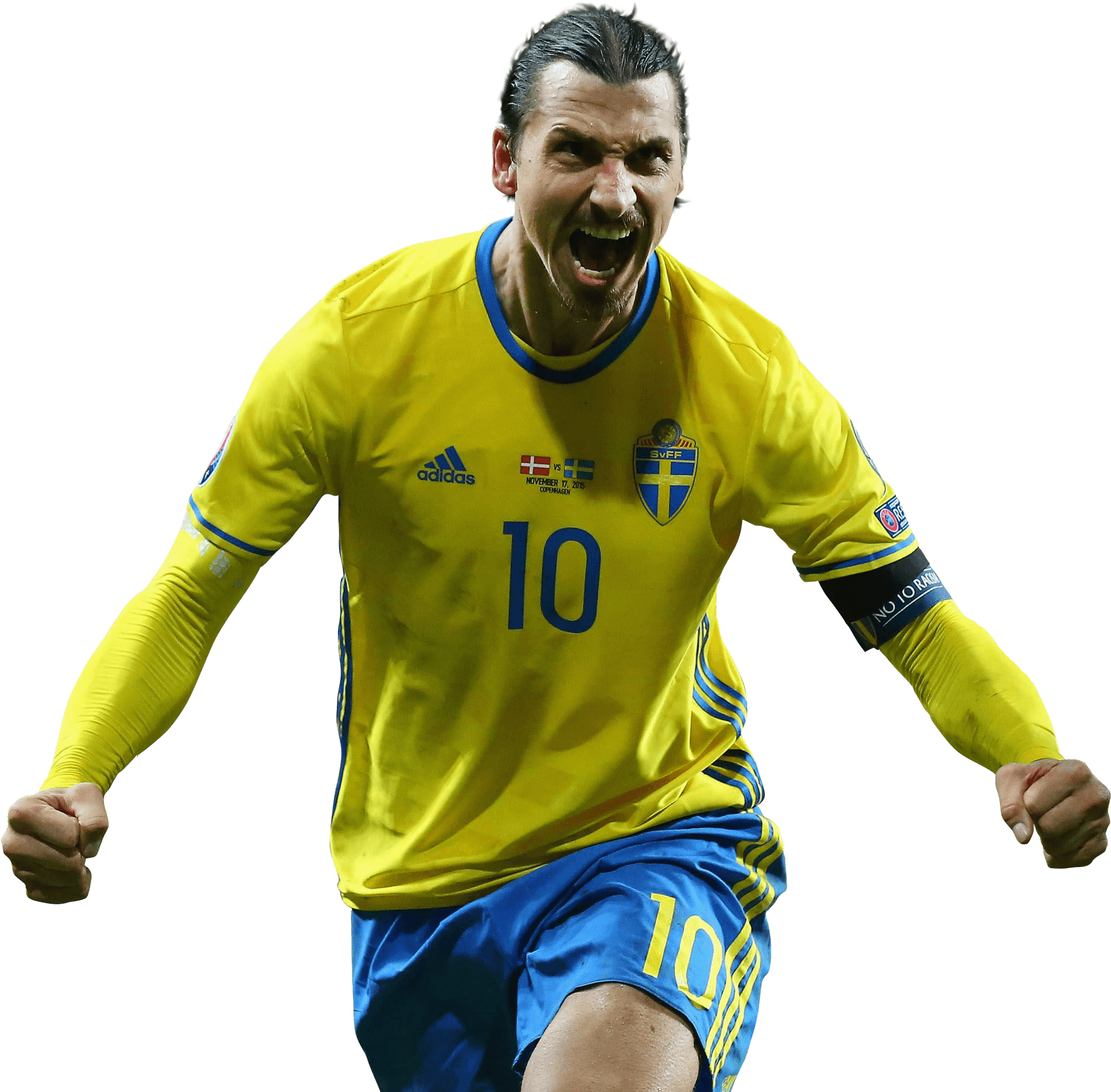 Swedish Footballer Celebration PNG Image