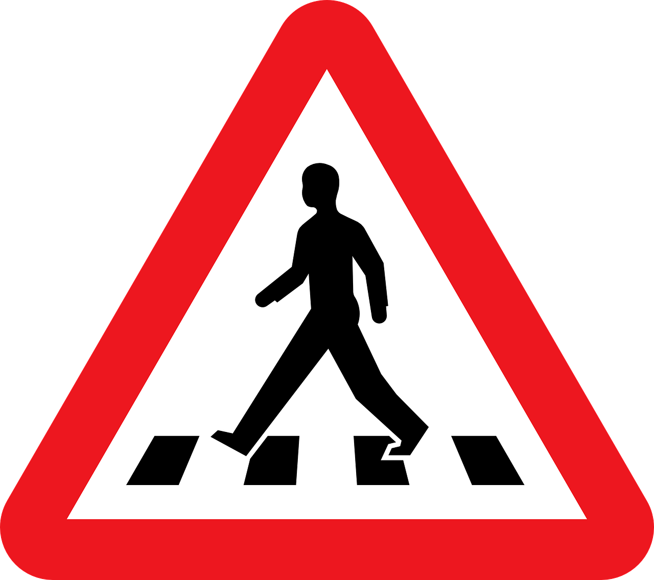 Swedish Pedestrian Crossing Sign PNG Image