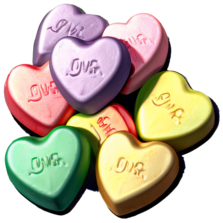 Sweet Conversation Hearts Png Qik56 PNG Image