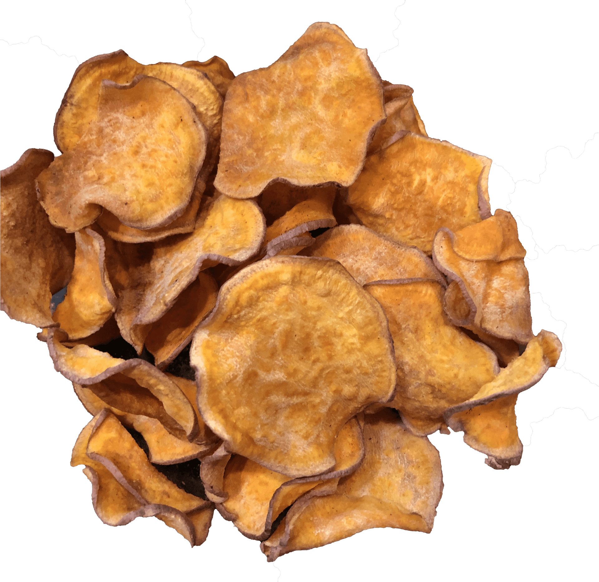 Sweet Potato Chips Heap PNG Image