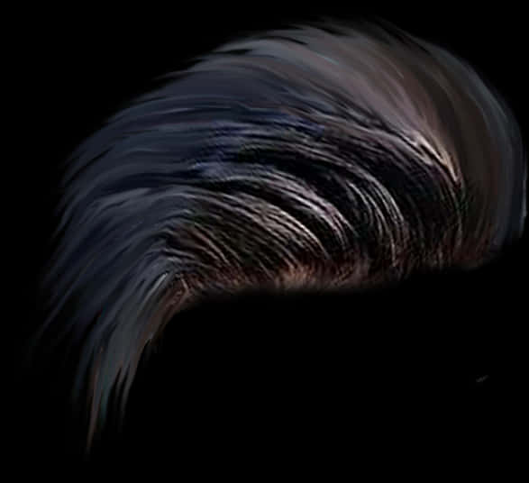 Swept Back Hair Dark Background PNG Image