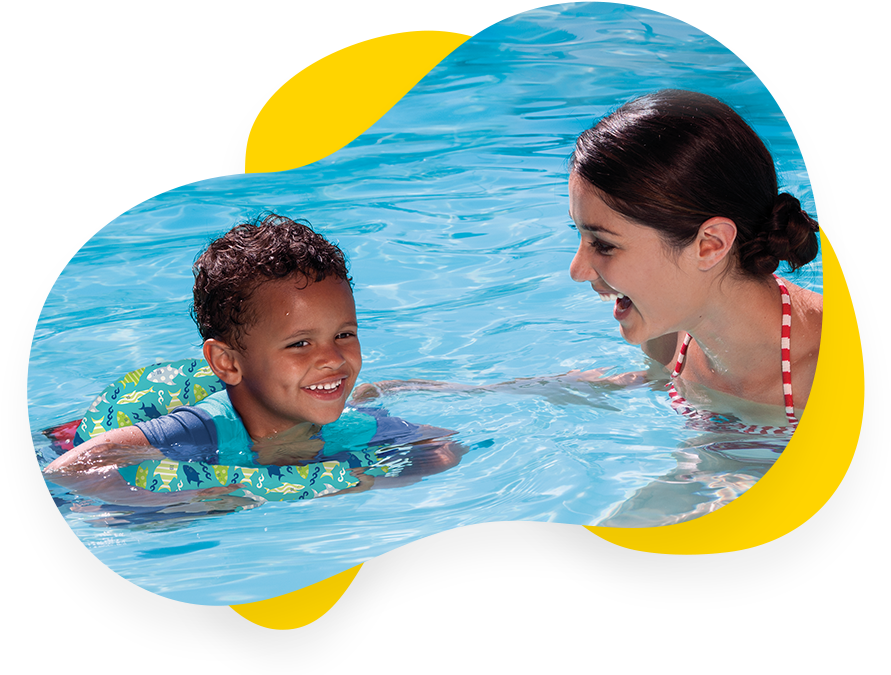 Swimming Lesson Joy PNG Image