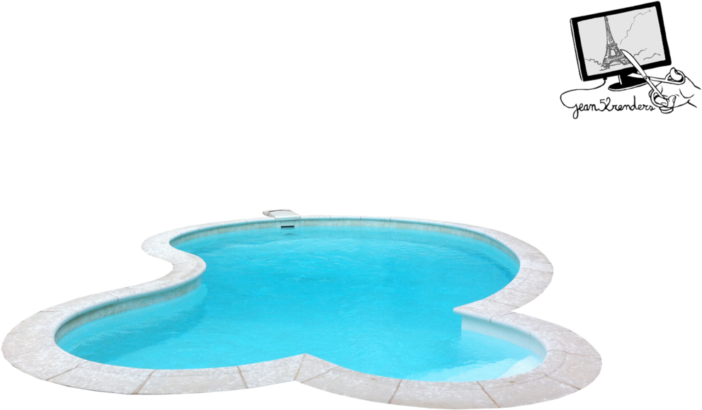 Swimming Pool Cartoon Style Illustration PNG Image