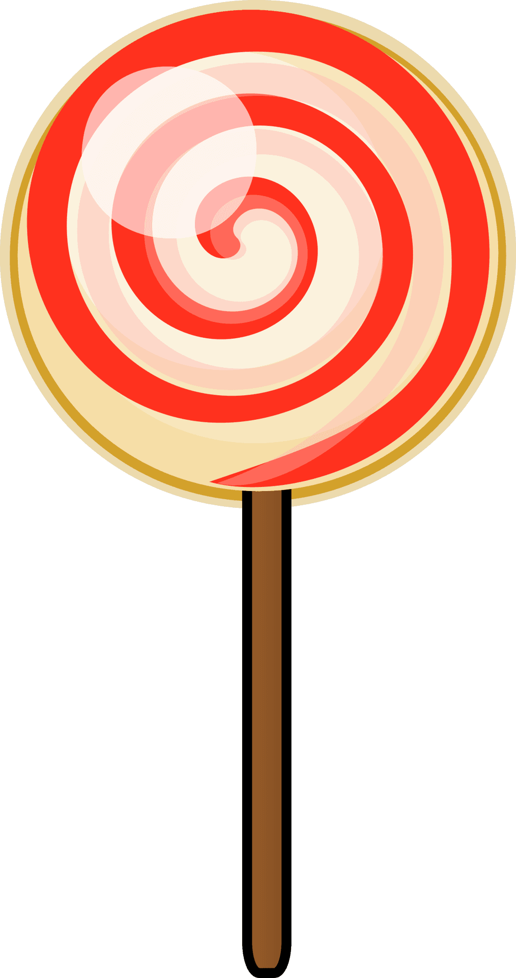 Swirl Lollipop Vector Illustration PNG Image