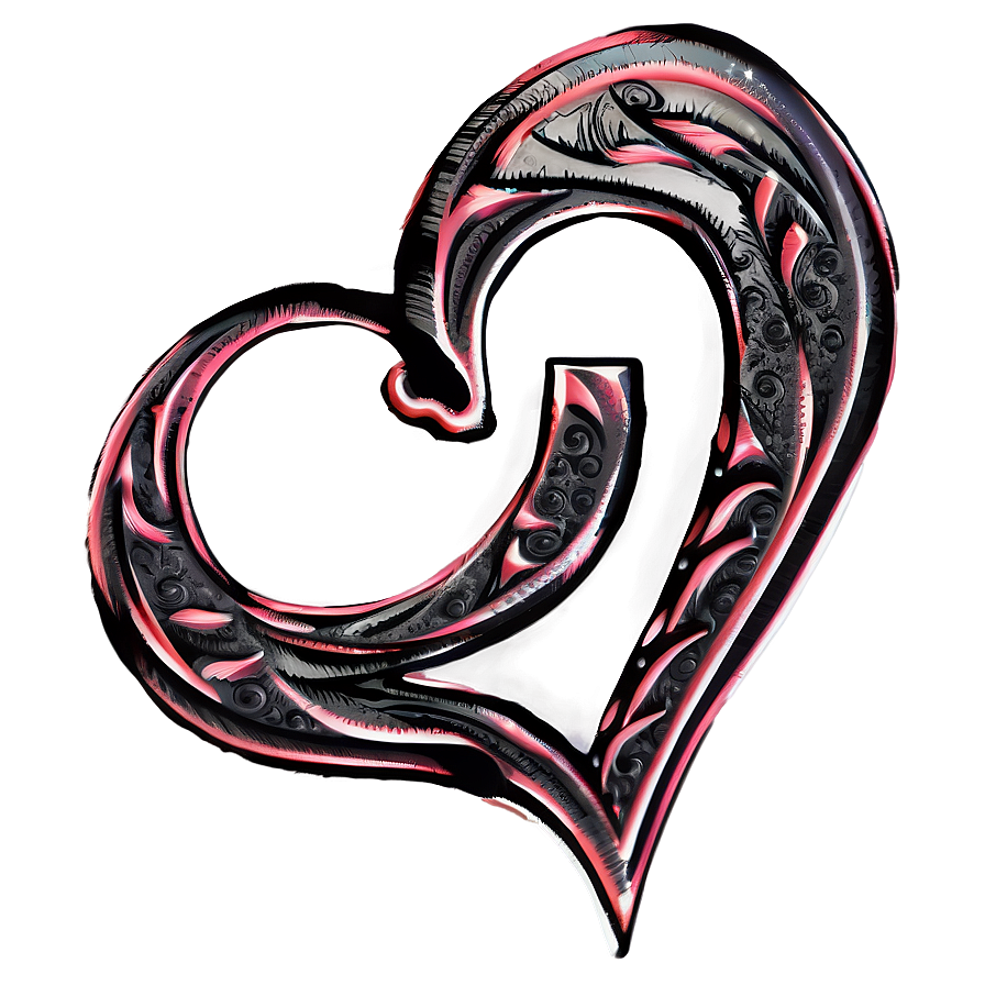 Swirling Heart Tattoo Png A PNG Image